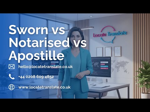 Do I need notarisation or apostille with a sworn translation?