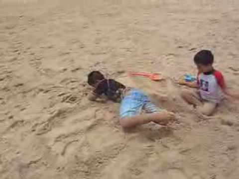 Yahya and Mostafa at Sandy beach 26/12/2013