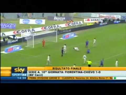 Fiorentina Chievo 1-0 Ampia Sintesi Highlights Gol SKY 10a Giornata Serie A 07-11-10