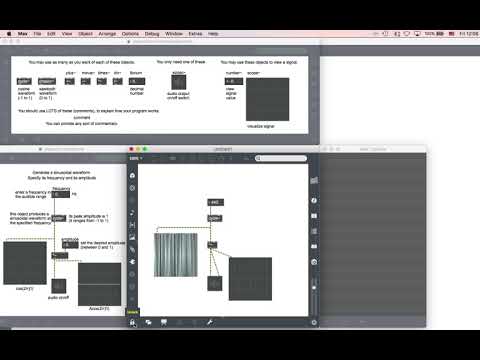 Beginner's tutorial for MaxMSP - Play a sine tone
