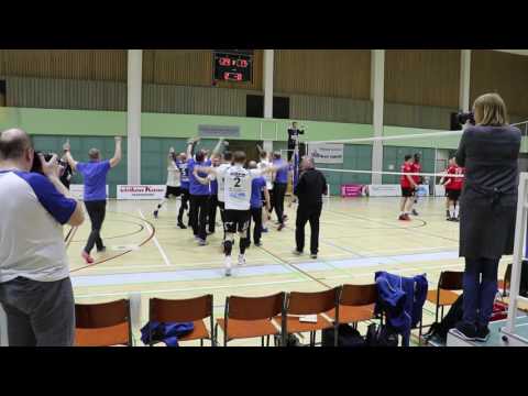 Liigakarsintaottelun ottelupallo Akaa-Volley - Liiga-Riento 7.4.2017