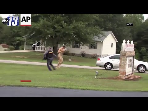 Police in Virginia caught a naked 18-year-old after an intense manhunt in the slayings of two women and a child. Investigators say the man, who is related to the victims, emerged from a wooded area, attacked a church worker then ran past cameras. (Aug. 28)