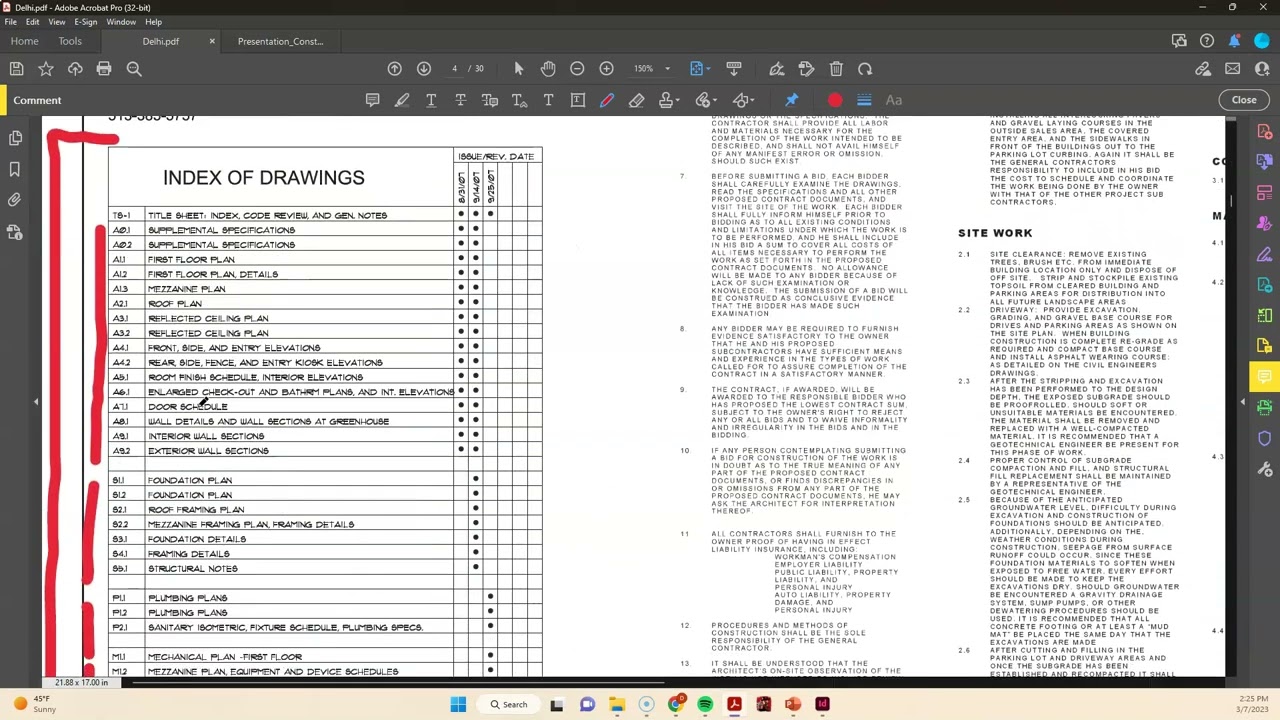 Reading Construction Documents I