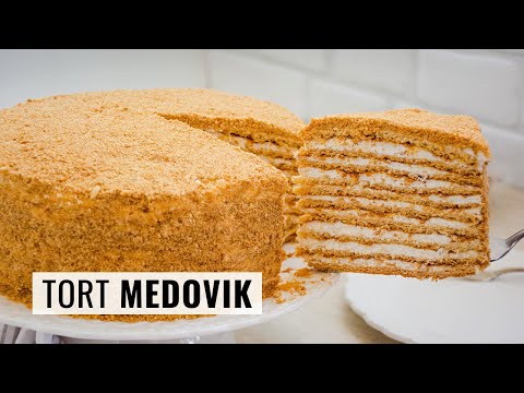 Cel mai simplu și cel mai elegant tort: Tort Medovik cu miere și smântână | Bucate Aromate