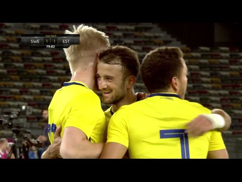 Kalle Holmberg placerar in 1-1 för Sverige - TV4 Sport