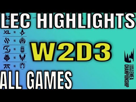 LEC Winter 2023 W2D3 Highlights ALL GAMES - XL vs AST, BDS vs MAD, SK vs KOI, G2 vs VIT, FNC vs TH