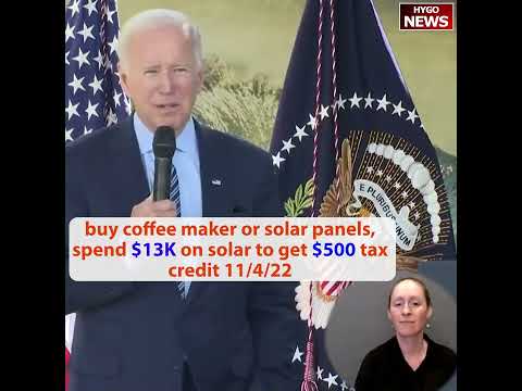 Biden Vows to Shut Coal Plants 'All Across America,' Pitches Tax Credits for Your 'Coffee Maker' (November 4, 2022)