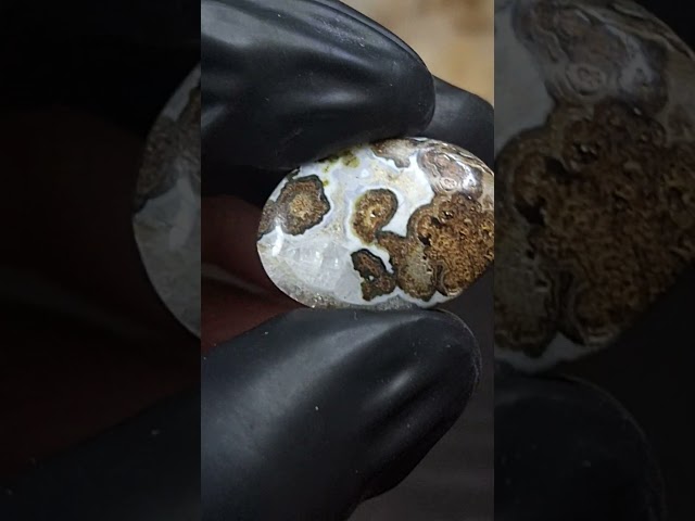 حجر عقيق داؤدي ابيض طبيعي