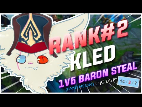 INSANE RANK 2 KLED 1v5 BARON STEAL! CHALLENGER KLED MID GAMEPLAY!