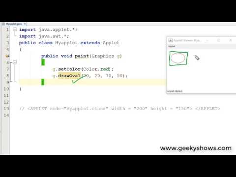 Draw Oval in Java Applet Hindi