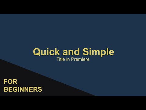 Create Clean and Simple Titles in Premiere Pro Using the Essential Graphics Panel (for Beginners)