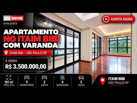 Vídeo do imóvel — Apartamento à venda com 181m², 4 quartos e 3 vagas - Itaim Bibi