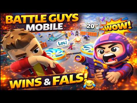 BATTLE GUYS MOBILE 🎯 HILARIOUS WINS & EPIC FAILS! 😂 | Crazy Knockout Gameplay #games  #battleroyale