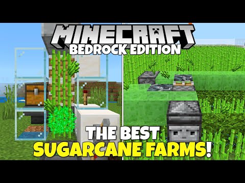 What Is The BEST Sugarcane Farm In Minecraft Bedrock Edition? (Easy Sugarcane Farm Tutorial)