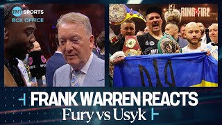 "FURY WON IT BY A COUPLE OF ROUNDS" - Frank Warren immediate reaction after #FuryUsyk 🇸🇦
