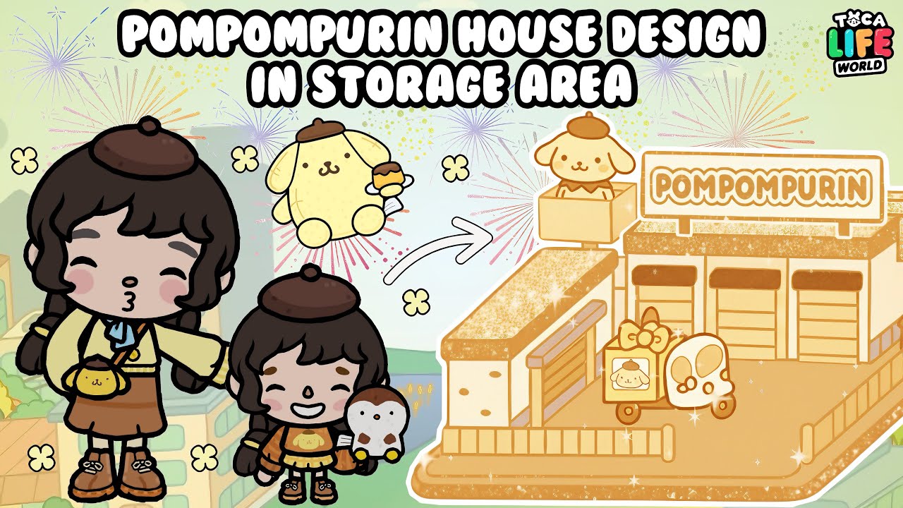 Pompompurin House Design In Storage Area 💛🤎| Toca Life World 🌍 | Toca Boca House Design 