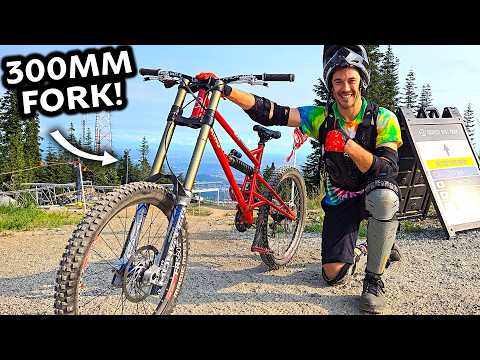 TESTING MY NEW 300mm Bike at this New Bike park! - Boostmonster 2.0