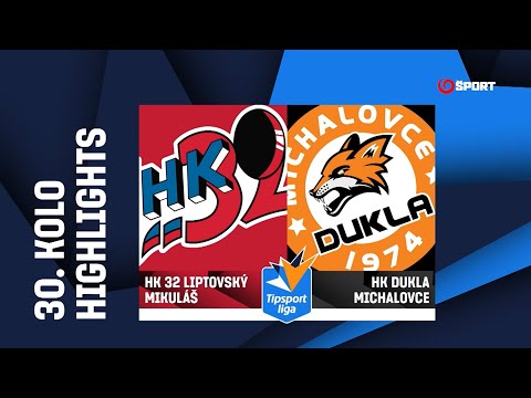 30. kolo: HK 32 Liptovský Mikuláš – HK Dukla Michalovce 2:6 (1:3, 1:1, 0:2)