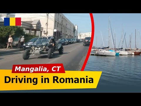🔴 Romania • Mangalia, CT • Driving in Mangalia【BONUS】The Tourist Port of Mangalia / Portul Turistic