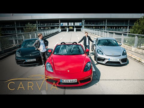 PORSCHE CAYMAN GT4 vs. GTS [2,5 Liter] vs. Basis Boxster - Der große 718 Vergleich | CarVia