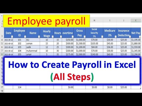 How to Create Payroll in Excel | salary sheet in excel |payroll
