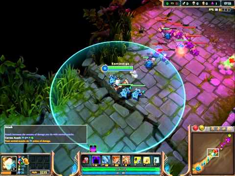 Tristana's Range at Level 1, 9 and 18 (BEFORE 2015 rework)
