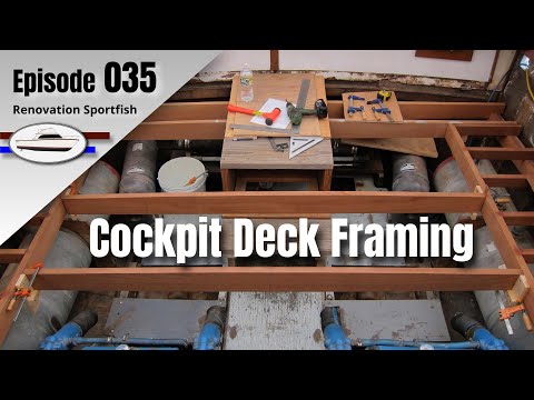 Cockpit Deck Framing project begins on a 1973 Egg Harbor boat - Boat Restoration EP035 Jan-Apr 2019