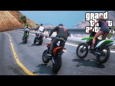 I JUMP OFF THE CHILIAD ON A CRF 450 WITH RICH FRIENDS! - GTA 5 REAL LIFE MOD (3) #64