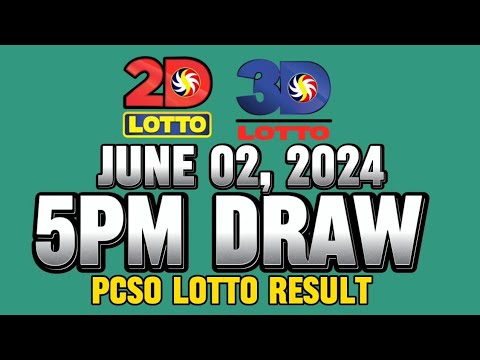LOTTO 5PM DRAW RESULT TODAY JUNE 02, 2024 #lottoresulttoday #pcsolottoresult #stlmindanao
