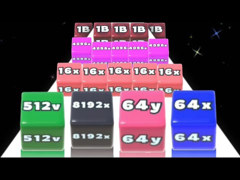 Level up Numbers vs Jelly Run 2048 - (2048 Infinity Mode, New Update) ASMR Gameplay