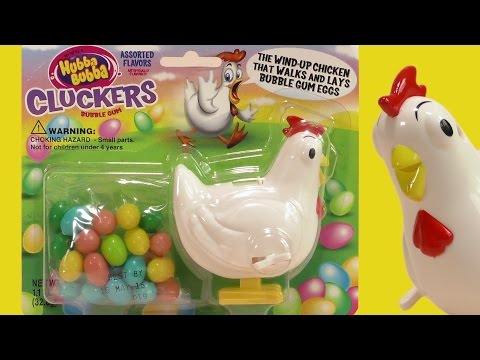 Hubba Bubba Cluckers Bubble Gum & Candy Dispenser Wind-Up Chicken Toy