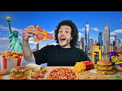 Τρώω τα ΠΑΝΤΑ στην ΑΜΕΡΙΚΗ ! (New York Vlog) | Manos