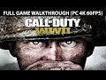 Call Of Duty WW2 FULL Game Walkthrough No Commentary PC 4K 60FPS