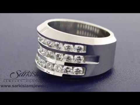 3 Row Channel Set Ring