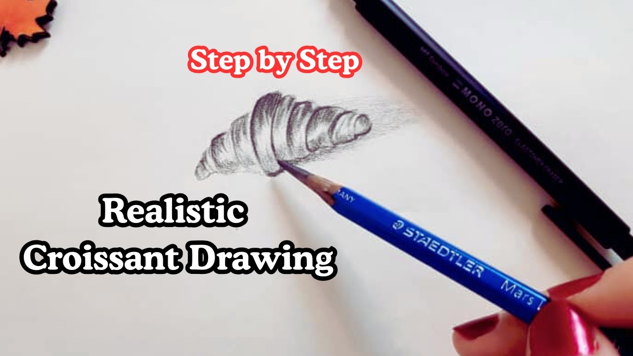 Drawing a Realistic Croissant | Step-by-Step Pencil Tutorial