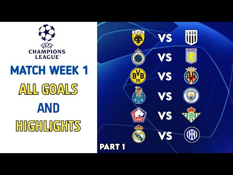 UEFA Champions League Matchday 1 | All Goals & Highlights | Part 1