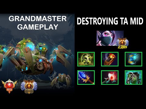 Grandmaster Broodmother - Destroying TA Mid - 12 mins Aghs Scepter (0087)