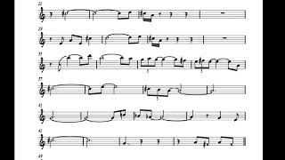 All Blues Miles Davis solo transcription for Bb