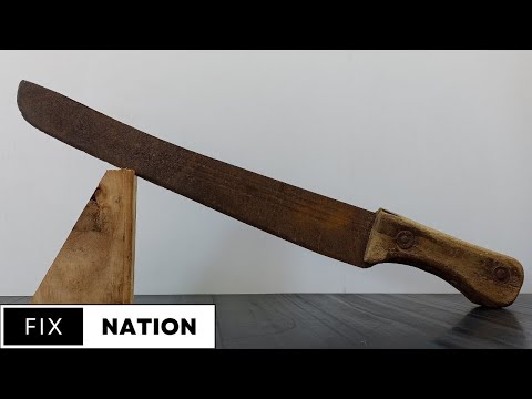 Old Rusty Machete Restoration (Rust Blue) - FixNation