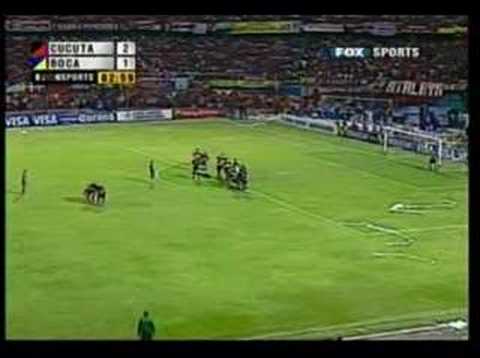 CUCUTA 3 Vs. BOCA 1 SEMIFINAL LIBERTADORES:TERCER GOL CUCUTA
