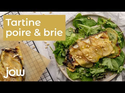 Recette tartine poire & brie