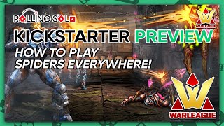 Warleague | Kickstarter Preview | Solo Playthrough | Spiders Everywhere!