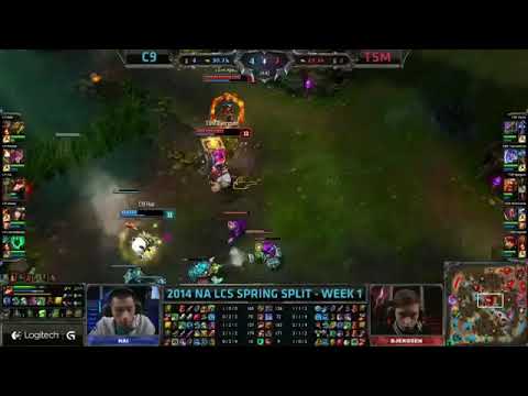 C9 Hai Panda Teemo VS TSM Bjergsen Gragas Highlights   2014 NA LCS Spring W1D1 HQ