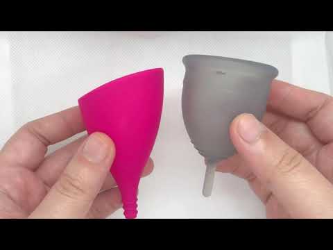 Menstrual cup squish test: Lily Cup Classic B vs Saalt Soft regular size