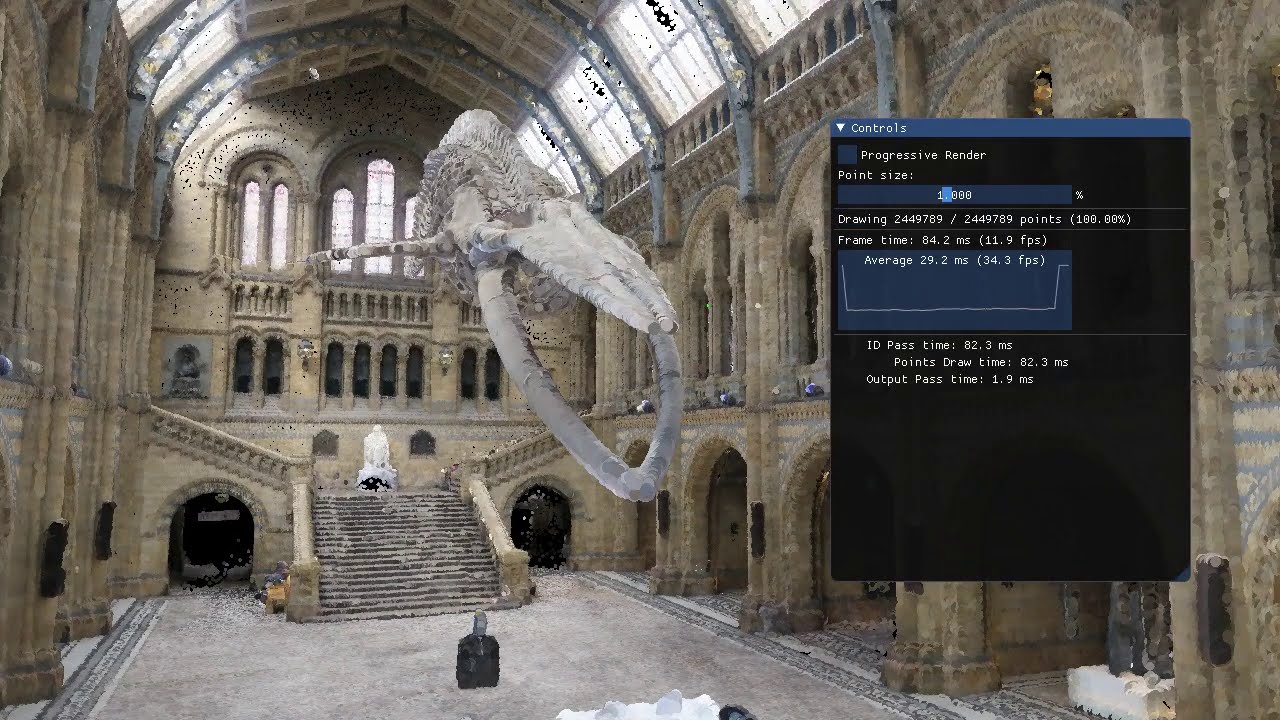 GL point cloud rendering demo