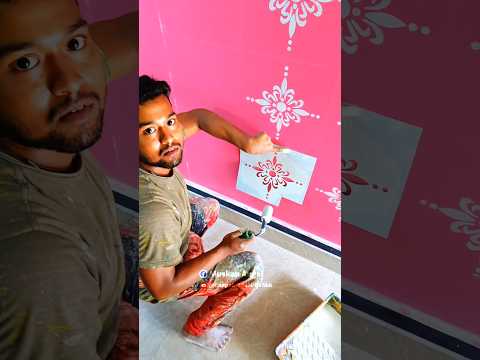 Stencil Design #art #viralvideo #trendingvideo #shortfeed #shorts #wallpainting #reels