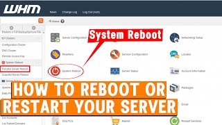 How to Reboot or Restart your server?
