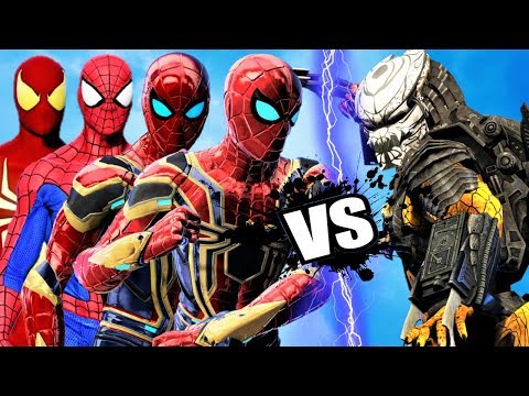 TEAM SPIDER-MAN vs PREDATOR ARMY - EPIC BATTLE