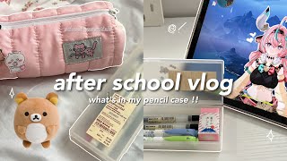 AFTER SCHOOL VLOG 🎀✏️ what's in my pencil case, school essentials, aesthetic stationery ₍ᐢ. .ᐢ₎