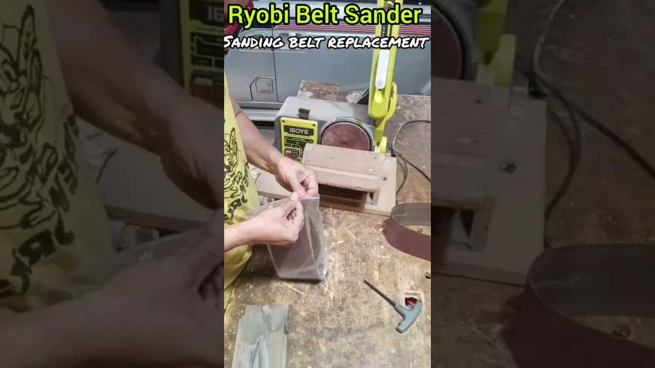 Ryobi Belt Sander, Sanding Pad Replacement, woodworking tools